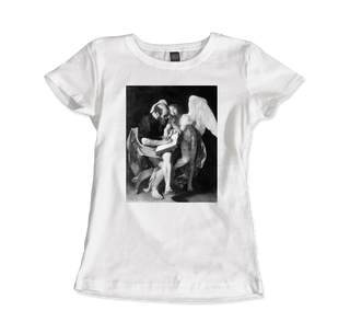 Caravaggio, The Evangelist Matthew, 1602 Artwork t-shirt-10