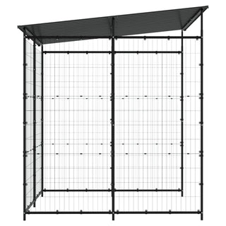 vidaXL Bicycle Shed 74.8"x74.8"x87.4" Steel Black-3