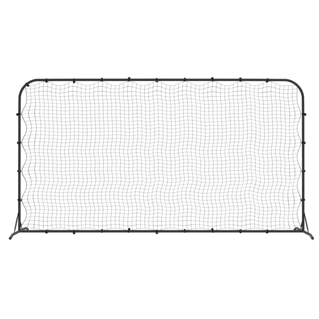 vidaXL Football Rebounder Net Black 144.1"x35.4"x72" HDPE-1