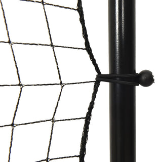 vidaXL Football Rebounder Net Black 144.1"x35.4"x72" HDPE-3