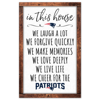 New England Patriots Sign 11x17 Wood In This House - Team Spirit Store USA 