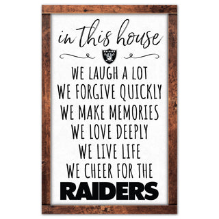 Las Vegas Raiders Sign 11x17 Wood In This House - Team Spirit Store USA 