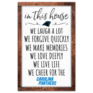 Carolina Panthers Sign 11x17 Wood In This House - Team Spirit Store USA 