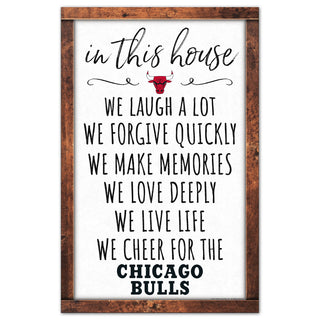 Chicago Bulls Sign 11x17 Wood In This House - Team Spirit Store USA 