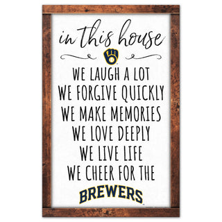 Milwaukee Brewers Sign 11x17 Wood In This House - Team Spirit Store USA 