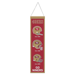 San Francisco 49ers Banner Wool 8x32 Heritage Evolution Design - Team Spirit Store USA 