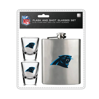 Carolina Panthers Flask and Shot Glass Set - Team Spirit Store USA 
