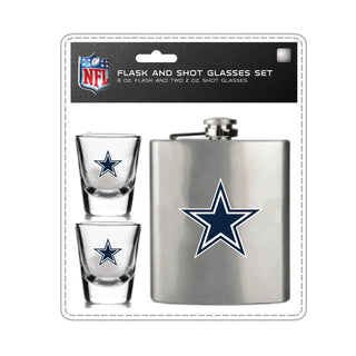 Dallas Cowboys Flask and Shot Glass Set - Team Spirit Store USA 