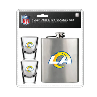 Los Angeles Rams Flask and Shot Glass Set - Team Spirit Store USA 