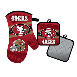 San Francisco 49ers Oven Mitt and Pot Holder Set - Team Spirit Store USA 