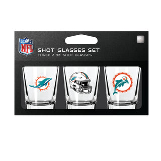 Miami Dolphins Shot Glass Set 3 Pack - Team Spirit Store USA 