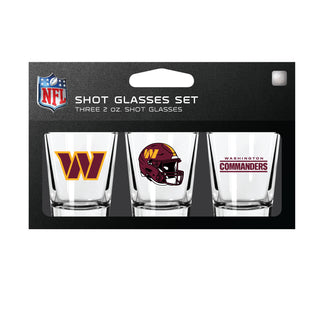 Washington Commanders Shot Glass Set 3 Pack - Team Spirit Store USA 