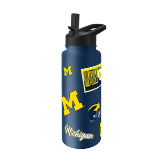 Michigan Wolverines Quencher Bottle 34oz Stainless Steel Dreamweave - Team Spirit Store USA 