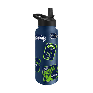 Seattle Seahawks Quencher Bottle 34oz Stainless Steel Dreamweave - Team Spirit Store USA 