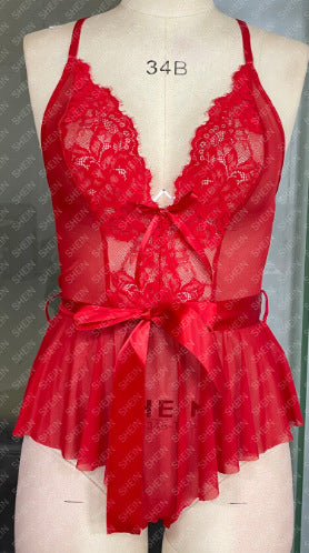 Shapewear Bow Lace Backless Sheer Sexy Lingerie Bodysuit Team Spirit Store USA Shapewear Bow Lace Backless Sheer Sexy Lingerie Bodysuit Team Spirit Store USA