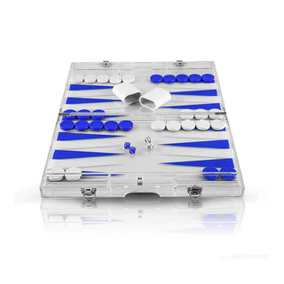 Premium 18-Inch Lucite Backgammon Set - Elegant Design for Timeless Enjoyment - Team Spirit Store USA 