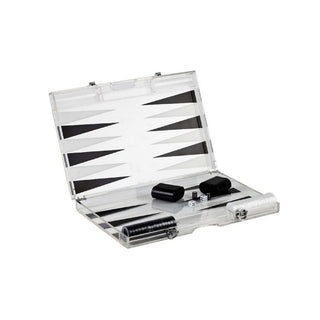 Premium 18-Inch Lucite Backgammon Set - Elegant Design for Timeless Enjoyment - Team Spirit Store USA 