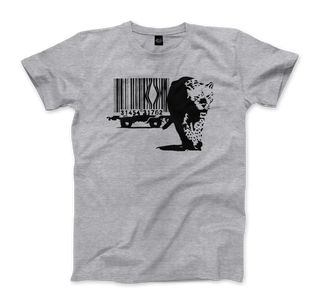 Banksy Barcode (Animal Rights) street art t-shirt-3