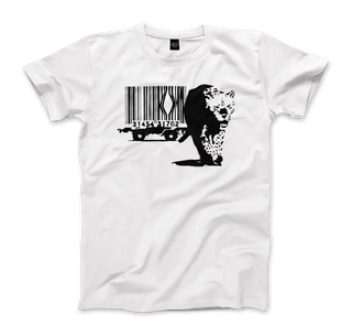 Banksy Barcode (Animal Rights) street art t-shirt-0
