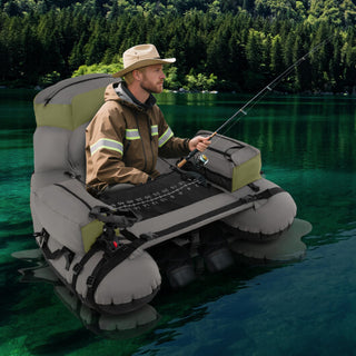 Inflatable Fishing Float Tube with Shoulder Straps and Storage for Angling-Green - Team Spirit Store USA 