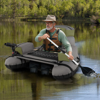 Inflatable Fishing Float Tube with Shoulder Straps and Storage for Angling-Green - Team Spirit Store USA 