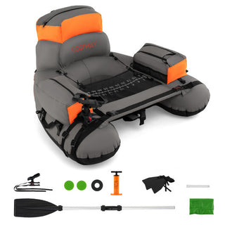 Inflatable Fishing Float Tube with Shoulder Straps and Storage for Angling-Green - Team Spirit Store USA 