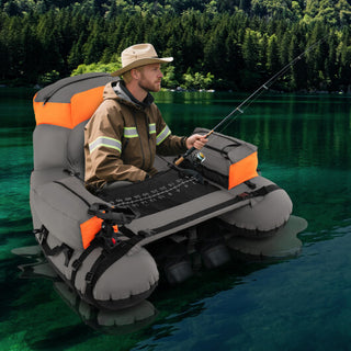Inflatable Fishing Float Tube with Shoulder Straps and Storage for Angling-Green - Team Spirit Store USA 