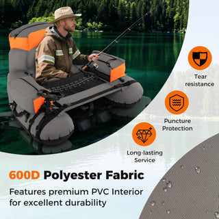 Inflatable Fishing Float Tube with Shoulder Straps and Storage for Angling-Green - Team Spirit Store USA 