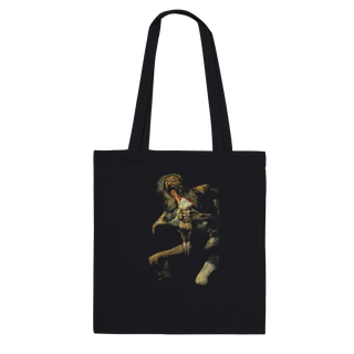 Francisco de Goya, Saturn Devouring his Son, 1823 artwork tote bag-0