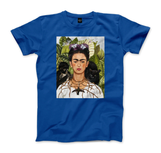 Frida Kahlo Self-portrait with thorn necklace and hummingbird art t-shirt-10