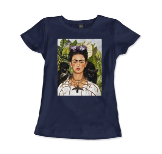 Frida Kahlo Self-portrait with thorn necklace and hummingbird art t-shirt-15