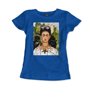Frida Kahlo Self-portrait with thorn necklace and hummingbird art t-shirt-16