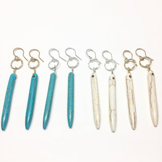 Howlite Drop Earrings-4