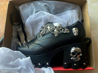 Skull Shoes With Spikes Women's - Team Spirit Store USA 