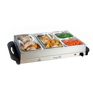 MegaChef Buffet Server & Food Warmer With 4 Removable Sectional Trays , Heated Warming Tray and Removable Tray Frame - Team Spirit Store USA 