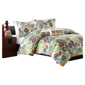King Size Multi Color Paisley 4 Piece Bed Bag Comforter Set - Team Spirit Store USA 