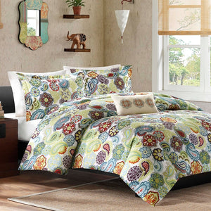 King Size Multi Color Paisley 4 Piece Bed Bag Comforter Set - Team Spirit Store USA 