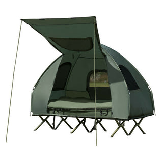 5-in-1 2-Person Foldable Outdoor Camping Tent Cot with Air Mattress and Sleeping Bag - Team Spirit Store USA 