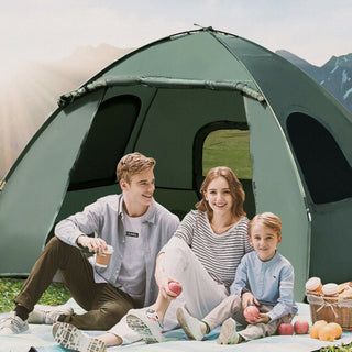 5-in-1 2-Person Foldable Outdoor Camping Tent Cot with Air Mattress and Sleeping Bag - Team Spirit Store USA 