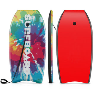 33/37/41 Inches Lightweight Body Board Boogie Board with EPS Core XPE Deck HDPE Bottom Multicolor1-L - Team Spirit Store USA 