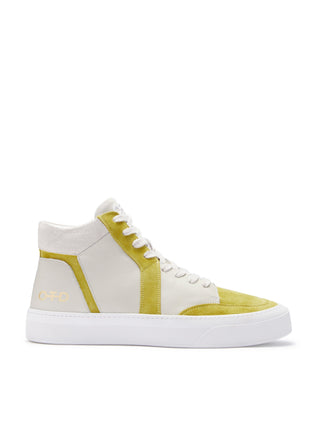 Leather Mid Top Sneaker (Light Taupe)-0