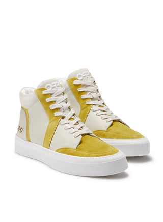 Leather Mid Top Sneaker (Light Taupe)-1