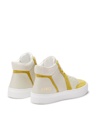 Leather Mid Top Sneaker (Light Taupe)-2