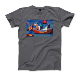 Paul Klee, Ruehende Schiffe (Resting Ships), 1927 artwork t-shirt-0