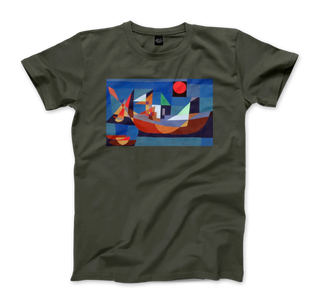 Paul Klee, Ruehende Schiffe (Resting Ships), 1927 artwork t-shirt-7
