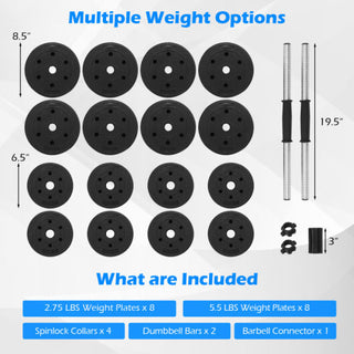 Fitness Room Set: Dumbbell Weight Set+3-in-1 3HP Folding Treadmill - Team Spirit Store USA 