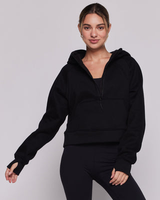 Effortless Fleece Half Zip Hoodie-5