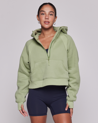 Effortless Fleece Half Zip Hoodie-10