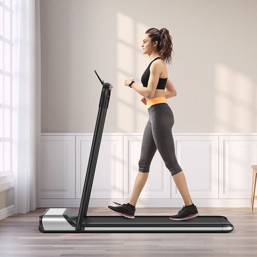 Ultra-thin Electric Folding Motorized Treadmill with LCD Monitor Low Noise-0