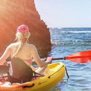 Single Sit-on-Top Kayak with Detachable Aluminum Paddle-Yellow - Team Spirit Store USA 